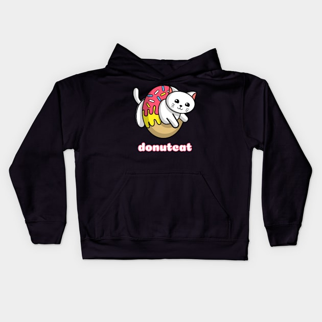 Donutcat Cat Donut Donut Resist Donut Judge Cute Donut Economics Kids Hoodie by TV Dinners